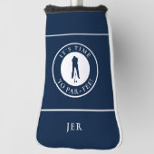 Navy Its Time to Par Tee Funny Personalized Fun Golfheadcover (Draai 90)