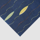 NAVY JAPANESE WOODBLOCK PATTERN TISSUE PAPIER (Detail)