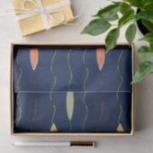 NAVY JAPANESE WOODBLOCK PATTERN TISSUE PAPIER (Geschenk)