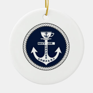 Navy Joe Coffee Company met kerstversiering Keramisch Ornament