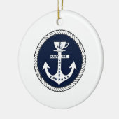 Navy Joe Coffee Company met kerstversiering Keramisch Ornament (Links)