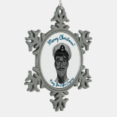 Navy Joe Coffee-kerstversiering Tin Sneeuwvlok Ornament (Links)