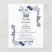 Navy juicht 50 jaar Jubileum-uitnodiging toe (Voorkant)