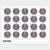 Navy Kat-laptop Ronde Sticker (Vel)