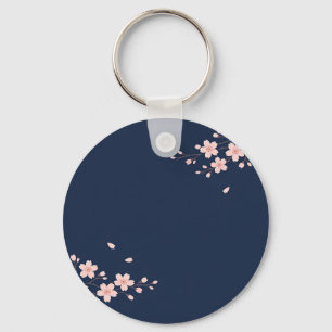 Navy Kersenbloesemtak Sleutelhanger