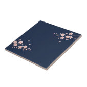 Navy Kersenbloesemtak Tegeltje (Zijkant)