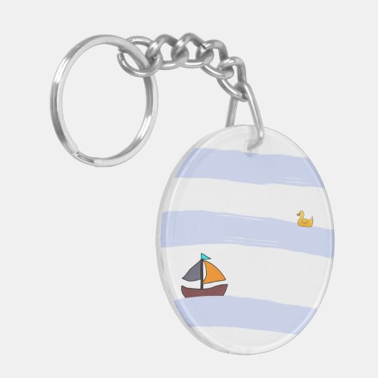 NAVY KEY RING HOLDER / ROND MARITIME ROND-SLEUTEL SLEUTELHANGER (Voorkant Links)