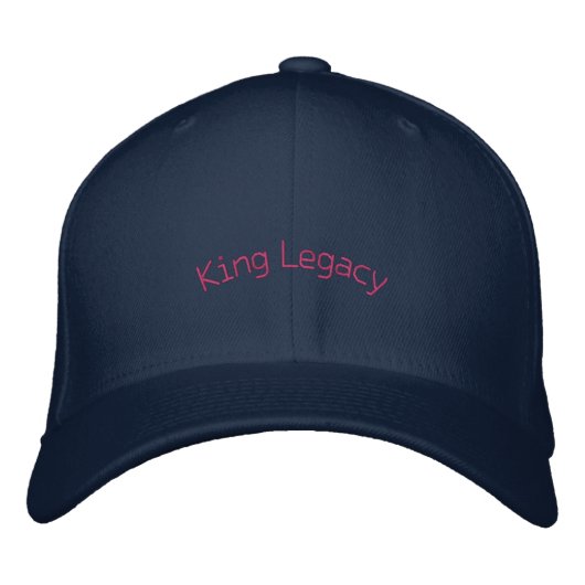 Navy King Legacy Premium Wool-Hat Flexfit Trucker Geborduurde Pet (Voorkant)
