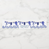 Navy Kleding Baby shower Waterfles Etiket (Enkel label)