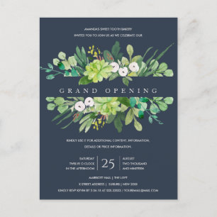NAVY KRAFT FOLIAGE LIJST GRAND OPENING CEREMONY BRIEFKAART