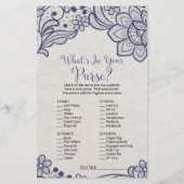 Navy Lace "Hoe goed ken je de bruid?" Flyer (Achterkant)