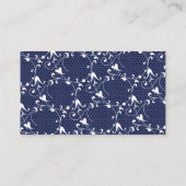 Navy Lace Monogram Trouwwebsite Kaart (Achterkant)