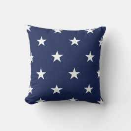 Navy Large Stars Pillow Kussen