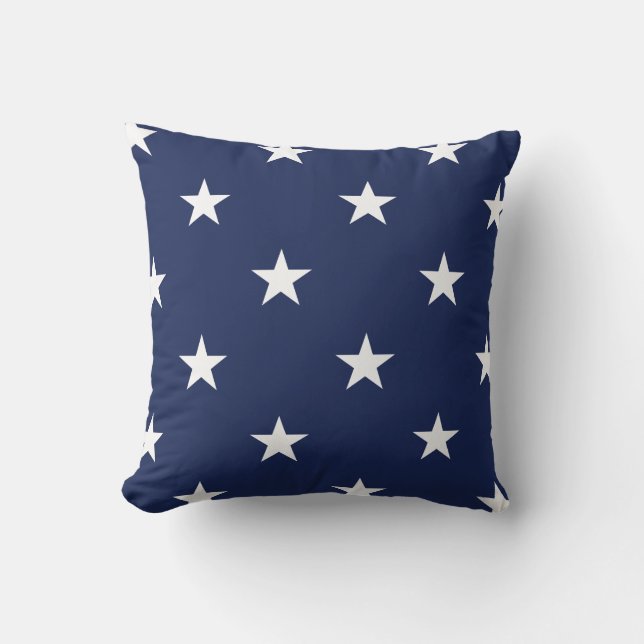 Navy Large Stars Pillow Kussen (Voorkant)