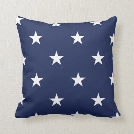 Navy Large Stars Pillow Kussen