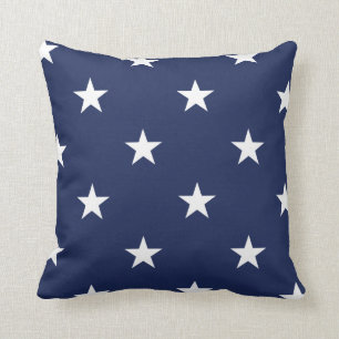 Navy Large Stars Pillow Kussen