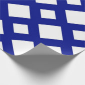 Navy Lattice met Witte Diamanten geschenkverpakkin Cadeaupapier (Hoek)