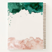 Navy & Lavendel Waterverf Dagblad Notitieboek (Achterkant)