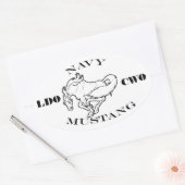 Navy LDO/CWO logo Ovale Sticker (Envelop)