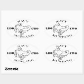 Navy LDO/CWO logo Ovale Sticker (Vel)