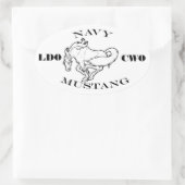 Navy LDO/CWO logo Ovale Sticker (Tas)