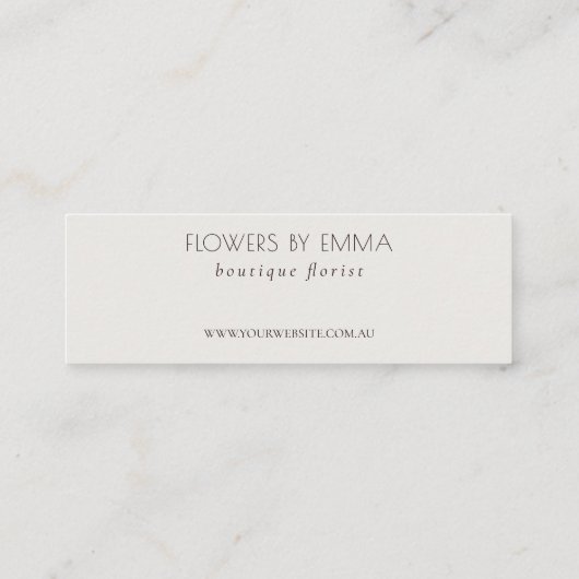 Navy Leafy Tropical Foliage Hartelijk dank voor uw Mini Visitekaartje (Achterkant)