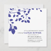 Navy Leaves Retirement Party Invite Kaart (Voorkant)