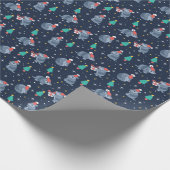 Navy Leuke Cartoon Armadillos in Santa Hats Cadeaupapier (Hoek)