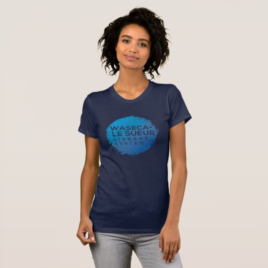 Navy Library T-Shirt (Voorkant volledig)