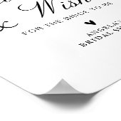 Navy & lichtblauw vrijgezellenfeest advies wensen poster (Hoek)