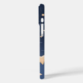 Navy & Light Beige Big Ol' Stars Case-Mate iPhone Case (Achterkant / Links)