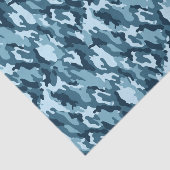 Navy & Light Blue Camouflage Pattern Tissuepapier (Detail)