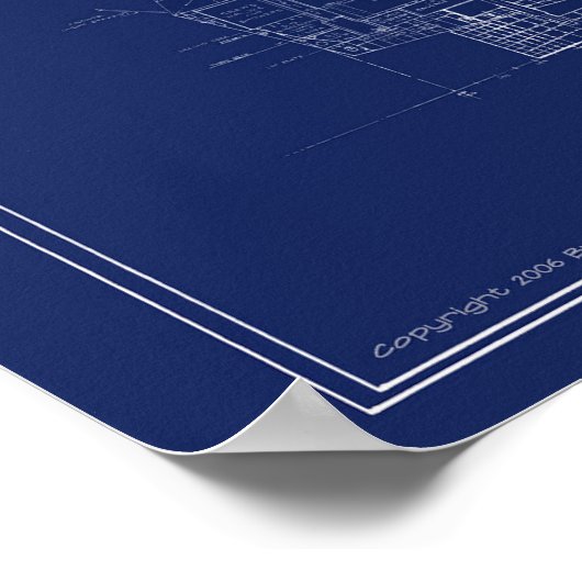 Navy Light Cruiser Little Rock Blueprint Poster (Hoek)