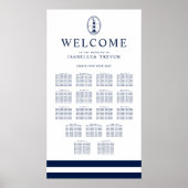 Navy Lighthouse | 17 Tafelzitje Poster (Voorkant)