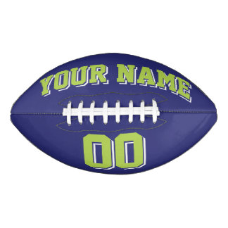 NAVY LIME GREEN EN WHITE Custom Football