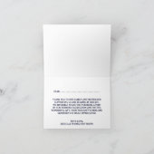 Navy lint op Burlap & Lace bruiloft dank u Bedankkaart (Binnen)