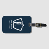 Navy Logo Golftoernooi Swag Bag Label Bagagelabel (Voorkant (horizontaal))