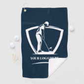 Navy Logo golftoernooi Swag Golfhanddoek (Insitu)