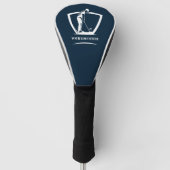 Navy Logo golftoernooi Swag Golfheadcover (Voorkant)