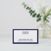 Navy Logo op wit Visitekaartje (Staand voorkant)