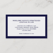 Navy Logo op wit Visitekaartje (Achterkant)