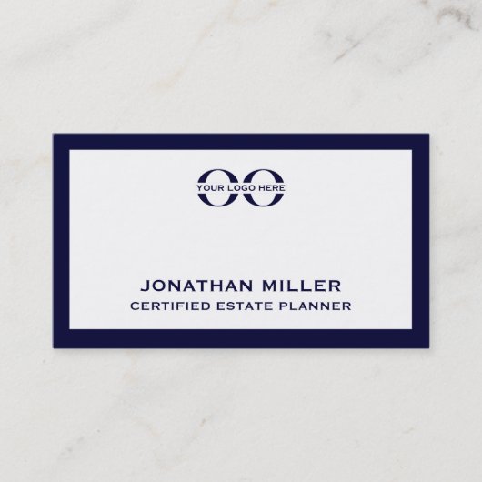 Navy Logo op wit Visitekaartje (Voorkant)