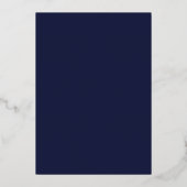 Navy Love Birds 50th Wedding Anniversary  Folie Uitnodiging (Achterkant)