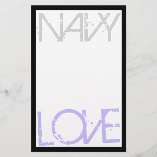 Navy Love Briefpapier (Voorkant)