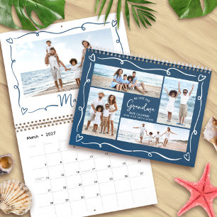 Navy Love You Oma Hand Getekende Doodles 17 Foto Kalender