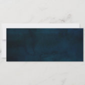 Navy Luster Blue Wedding Color Swatch Palette Kaar (Achterkant)