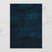 Navy Luster Donkerblauw Silver Waterverf Diner Menu (Achterkant)