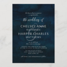 Navy Luster Donkerblauw Zilver Eenvoudig Modern Br