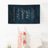 Navy Luster donkerblauw zilver Vrijgezellenfeest w Spandoek (Insitu)