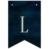 Navy Luster Donkerblauwe liefde is zoete bruiloft Vlaggetjes (Tweede vlag)